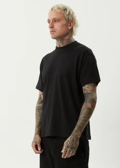 T-Shirts<Afends Foundation  - Boxy Tee Black