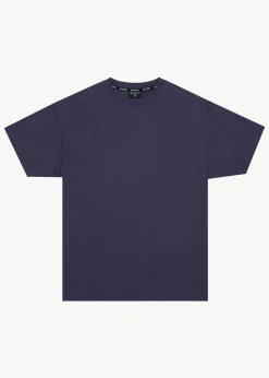 T-Shirts<Afends Foundation  - Boxy Tee Washed Deep Sea