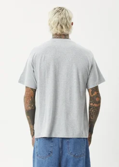 T-Shirts<Afends Foundation  - Boxy Tee Shadow Grey Marle