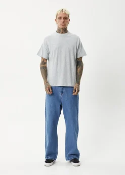 T-Shirts<Afends Foundation  - Boxy Tee Shadow Grey Marle
