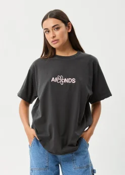 Tees & Shirts<Afends Frolic  - Oversized Tee Stone Black