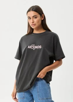 Tees & Shirts<Afends Frolic  - Oversized Tee Stone Black
