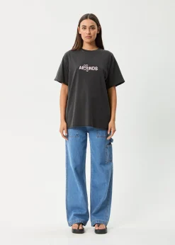 Tees & Shirts<Afends Frolic - Oversized Tee Stone Black