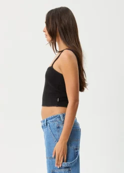 Sleeveless<Afends Frolic  - Rib Singlet Black