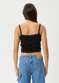 Sleeveless<Afends Frolic  - Rib Singlet Black