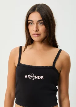 Sleeveless<Afends Frolic  - Rib Singlet Black