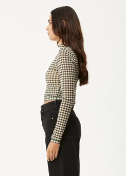 Sets & Co-Ords|Long Sleeve<Afends Gambet - Sheer Long Sleeve Top Black / Sand