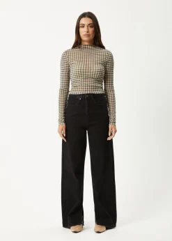Sets & Co-Ords|Long Sleeve<Afends Gambet - Sheer Long Sleeve Top Black / Sand