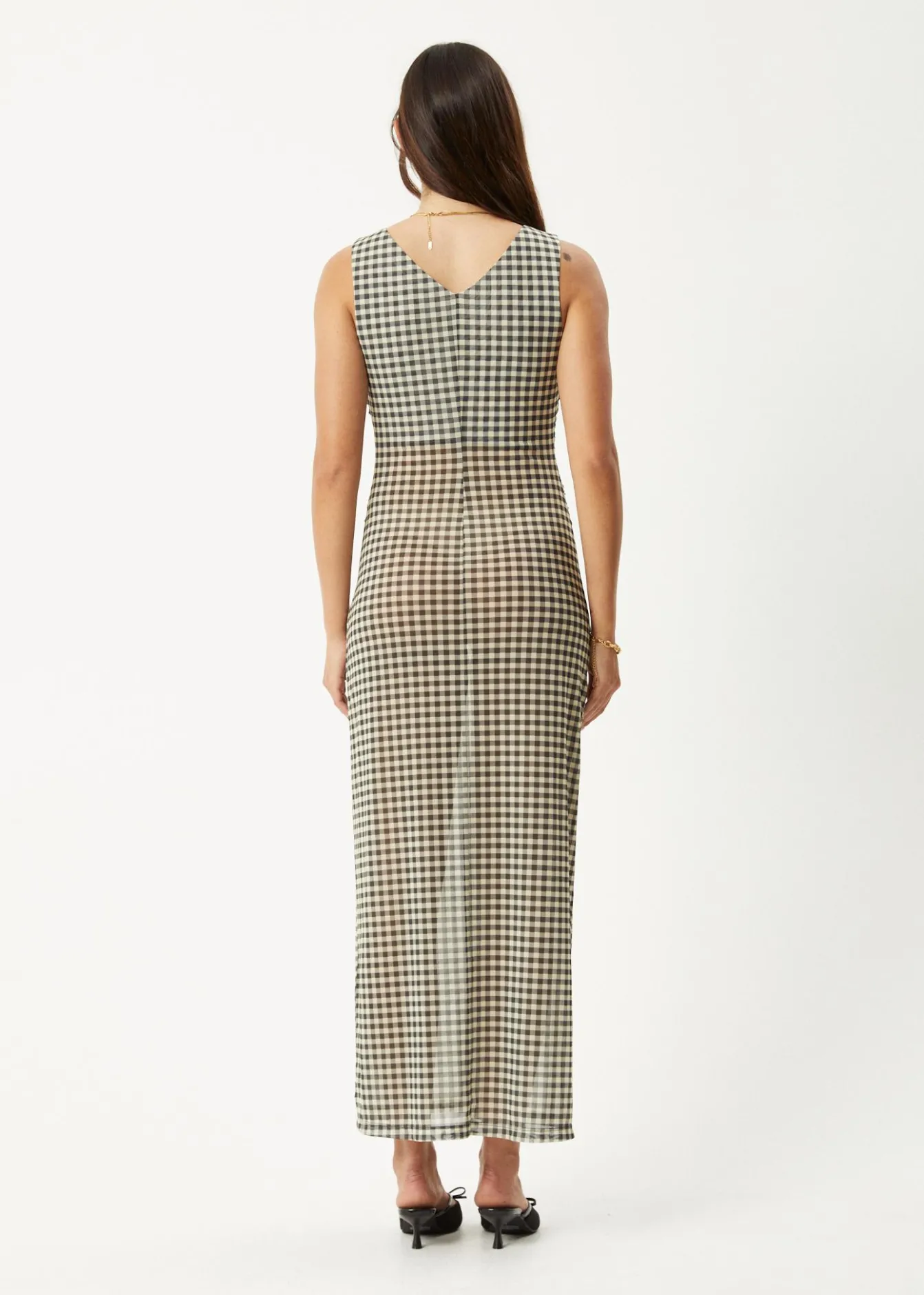 Dresses<Afends Gambet - Sheer Maxi Dress Black / Sand