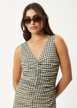 Dresses<Afends Gambet - Sheer Maxi Dress Black / Sand