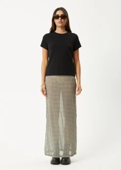 Sets & Co-Ords|Skirts<Afends Gambet  -  Sheer Maxi Skirt Black / Sand