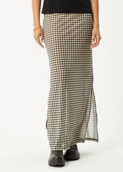 Sets & Co-Ords|Skirts<Afends Gambet  -  Sheer Maxi Skirt Black / Sand