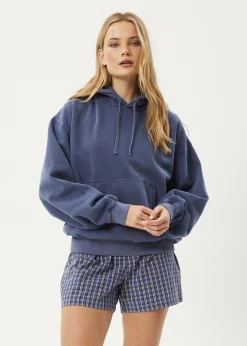 Sweaters & Hoodies|Outerwear<Afends Genesis  - Boxy Hoodie Washed Marlin