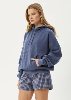 Sweaters & Hoodies|Outerwear<Afends Genesis  - Boxy Hoodie Washed Marlin