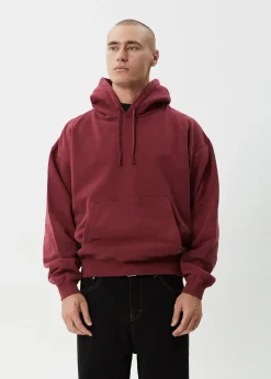 Sweaters & Hoodies|Outerwear<Afends Genesis  - Boxy Hoodie Washed Burgundy