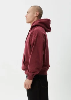 Sweaters & Hoodies|Outerwear<Afends Genesis  - Boxy Hoodie Washed Burgundy