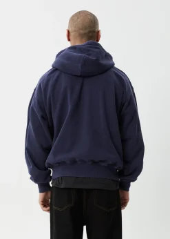 Sweaters & Hoodies|Outerwear<Afends Genesis  - Boxy Hoodie Washed Deep Sea
