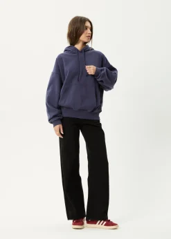 Sweaters & Hoodies|Outerwear<Afends Genesis  - Boxy Hoodie Washed Deep Sea