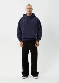 Sweaters & Hoodies|Outerwear<Afends Genesis  - Boxy Hoodie Washed Deep Sea