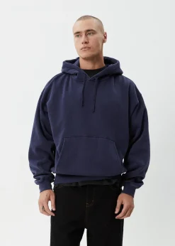 Sweaters & Hoodies|Outerwear<Afends Genesis  - Boxy Hoodie Washed Deep Sea