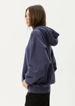 Sweaters & Hoodies|Outerwear<Afends Genesis  - Boxy Hoodie Washed Deep Sea