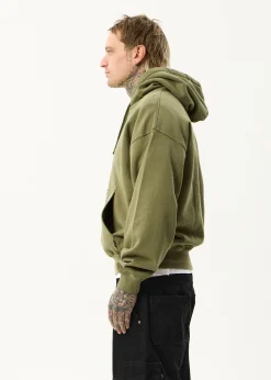 Sweaters & Hoodies|Outerwear<Afends Genesis  - Boxy Hoodie Military