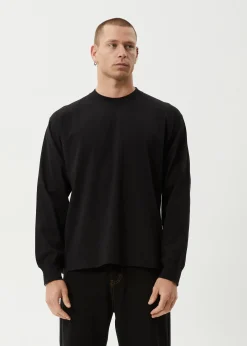 Long Sleeve<Afends Genesis  - Boxy Long Sleeve Tee Black