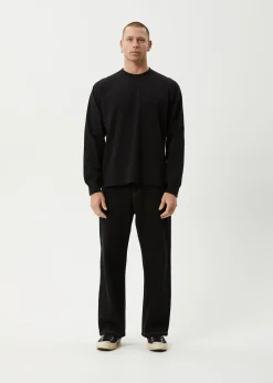 Long Sleeve<Afends Genesis  - Boxy Long Sleeve Tee Black