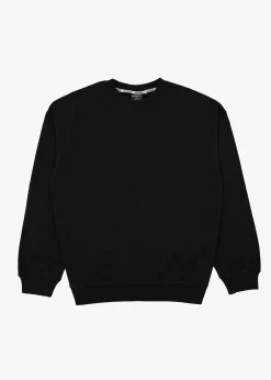 Sweaters & Hoodies|Long Sleeve<Afends Genesis  - Crew Neck Jumper Black