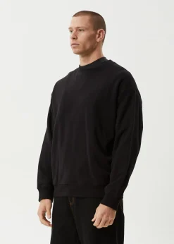 Sweaters & Hoodies|Long Sleeve<Afends Genesis  - Crew Neck Jumper Black