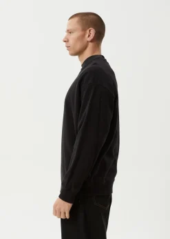 Sweaters & Hoodies|Long Sleeve<Afends Genesis  - Crew Neck Jumper Black