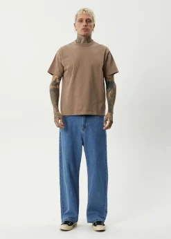 Tees & Shirts|T-Shirts<Afends Genesis  - Heavyweight Boxy Tee Fossil