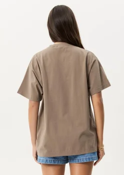 Tees & Shirts|T-Shirts<Afends Genesis  - Heavyweight Boxy Tee Fossil