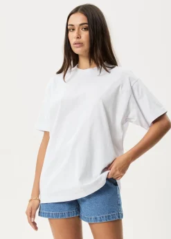 T-Shirts|Tees & Shirts<Afends Genesis  - Heavyweight Boxy Tee White