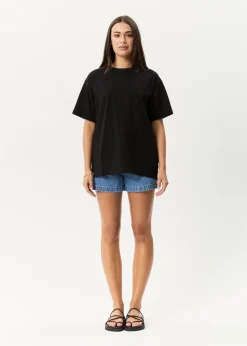 T-Shirts|Tees & Shirts<Afends Genesis  - Heavyweight Boxy Tee Black