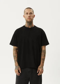 T-Shirts|Tees & Shirts<Afends Genesis  - Heavyweight Boxy Tee Black