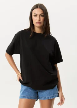 T-Shirts|Tees & Shirts<Afends Genesis  - Heavyweight Boxy Tee Black