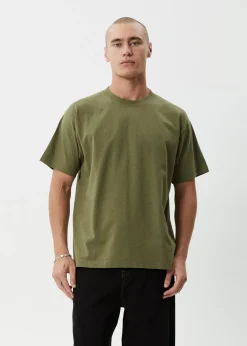 T-Shirts|Tees & Shirts<Afends Genesis  - Heavyweight Boxy Tee Military