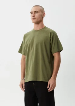 T-Shirts|Tees & Shirts<Afends Genesis  - Heavyweight Boxy Tee Military