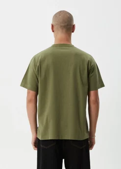 T-Shirts|Tees & Shirts<Afends Genesis  - Heavyweight Boxy Tee Military