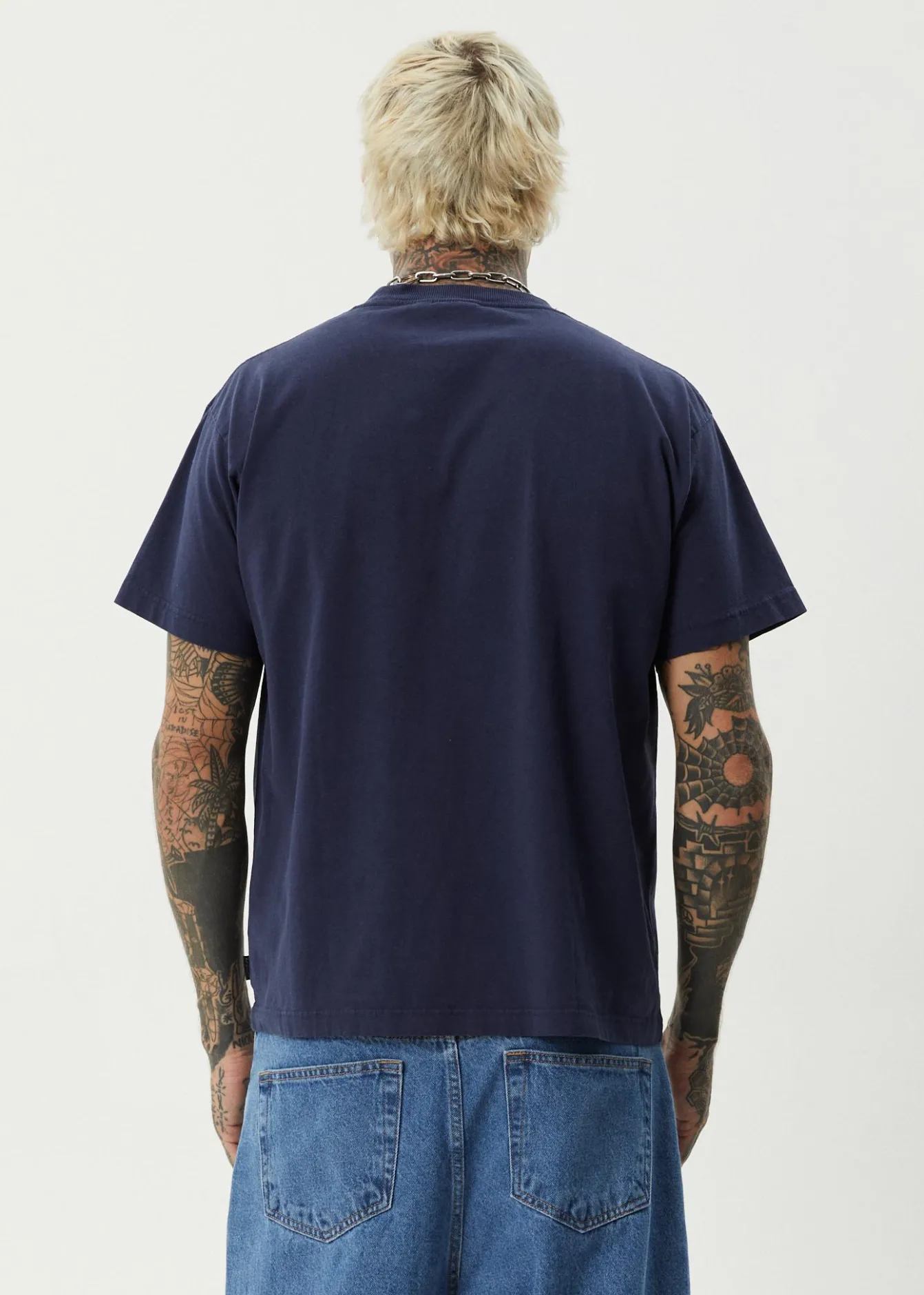 T-Shirts|Tees & Shirts<Afends Genesis - Heavyweight Boxy Tee Washed Deep Sea
