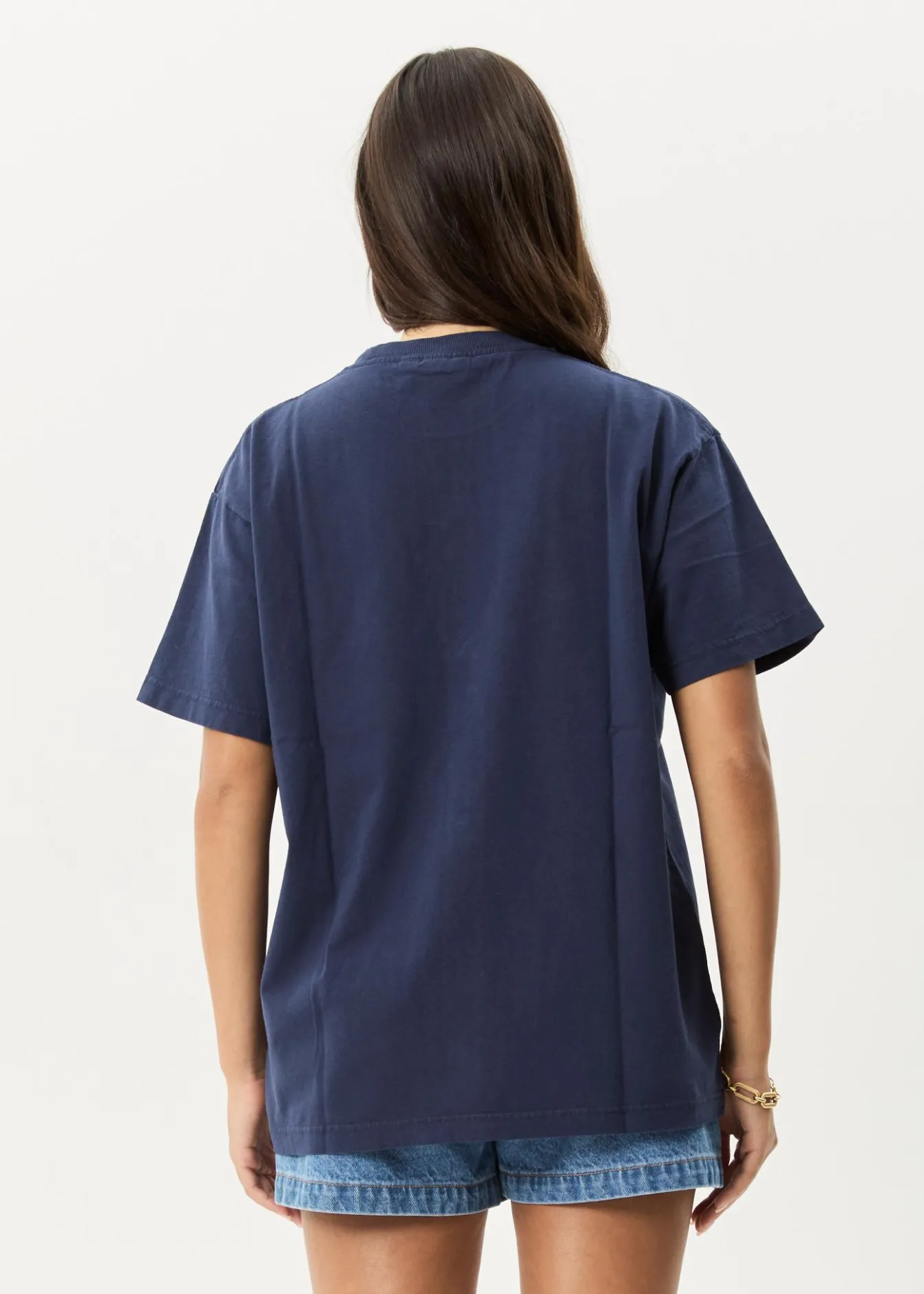 T-Shirts|Tees & Shirts<Afends Genesis - Heavyweight Boxy Tee Washed Deep Sea
