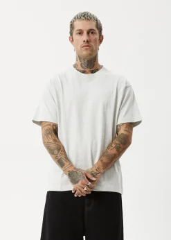 T-Shirts<Afends Genesis  - Heavyweight Boxy Tee Grey Marle