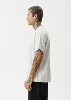 T-Shirts<Afends Genesis  - Heavyweight Boxy Tee Grey Marle