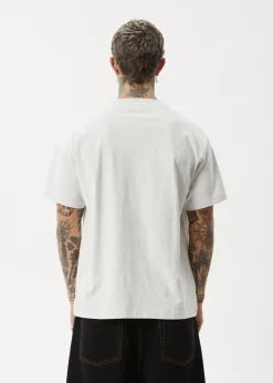 T-Shirts<Afends Genesis  - Heavyweight Boxy Tee Grey Marle
