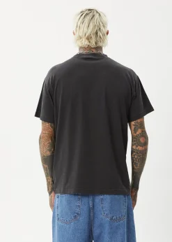 T-Shirts|Tees & Shirts<Afends Genesis  - Heavyweight Boxy Tee Stone Black