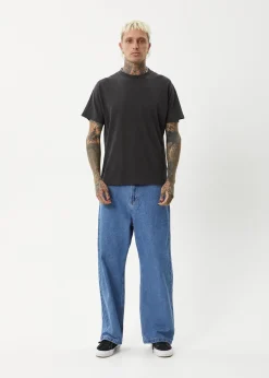 T-Shirts|Tees & Shirts<Afends Genesis  - Heavyweight Boxy Tee Stone Black