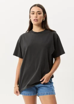 T-Shirts|Tees & Shirts<Afends Genesis  - Heavyweight Boxy Tee Stone Black