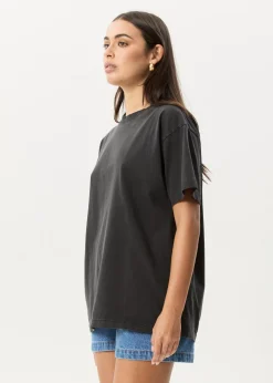 T-Shirts|Tees & Shirts<Afends Genesis  - Heavyweight Boxy Tee Stone Black