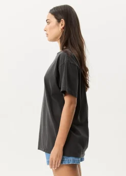 T-Shirts|Tees & Shirts<Afends Genesis  - Heavyweight Boxy Tee Stone Black